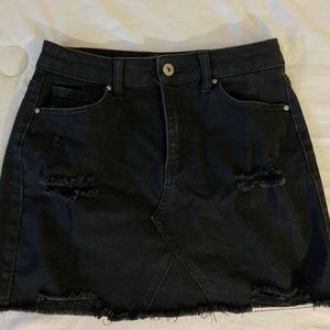 Black high rise skirt